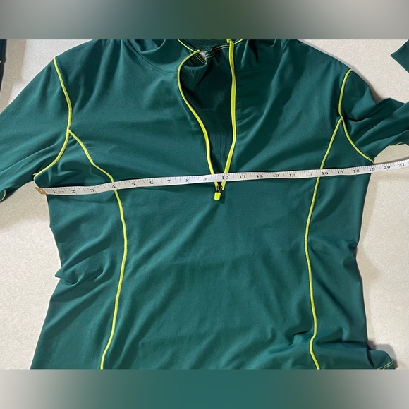 Fabletics Women's Nara Half Zip Hoodie Rainforest/Citron Color Size L NWT - Picture 15 of 16